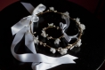 Couronne de fleurs cheveux pour mariée et son bracelet assorti