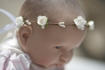 Couronne de fleurs cheveux pour bébé, poupon ou nounours