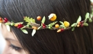 Couronne de fleurs cheveux gourmande aux baies et fruits