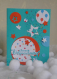 Carte d'anniversaire bleue ballons pop up étoilée multicolore 