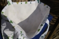 Tote bag en tissu brodé au point de croix thème cactus
