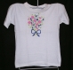 T-shirt pour fille taille 8 ans brodé bouquet de fleurs