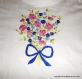 T-shirt pour fille taille 8 ans brodé bouquet de fleurs