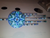 Mandala suspension deco bleu