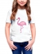 T-shirt 100% coton pour enfant flamant rose mignon