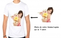 T-shirt 100% coton personnalisable avec la photo de votre femme/copine