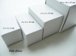 Boite / emballage de carton blanc : taille 5 x 5 x 7 cm : 5 boites