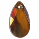 6106 16 co *** 2 pendentifs swarovski goutte 16mm crystal copper