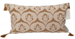 New housse de coussin ottoman beige / ocre havane - 30 x 50 - coussin sérigraphié-coussin décoratif pour cadeau-coussin décoration cocooning