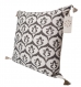 Housse de coussin ottoman style ikat blanc / gris - 50 x 50-coussin décoratif pour cadeau-couverture d’oreiller-coussin décoration cocooning
