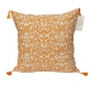 New housse de coussin etnik blanc / tagette - 50 x 50 -coussin décoratif pour cadeau- couverture d’oreiller-handmade cushion cover-fait main