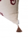 Housse de coussin hatai beige / grenat - 50 x 50 -coussin décoratif pour cadeau-couverture d’oreiller-coussin décoration cocooning-fait main