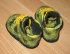 Chaussons bottines bébé 6-12 mois feutrés 100% laine mérinos n 29 