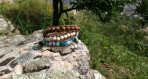 Bracelet manchette en cuir et pierres gemmes