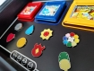 Cadre pokémon 1ère génération avec jeux et badges