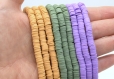 X1 chapelet perles heishi en pâte polymère couleur divers couleurs (option) ~40 cm (lot9)