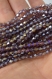 110 perles  à facettes  verre toupie reflet ab prune 4mm pf41