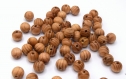 Perles en bois de pin laricio de corse ronde 10 mm  unités