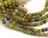 Perles  agate veine de dragon vert olive 8 mm  -  pierre ronde  lot de 10/20/40 unités-