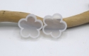 X1 moule fleur souple en silicone transparent blanc 32mm x 31mm, moule résine, polymer, bougie, savon..