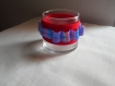 Bracelet support de tubes d'analyses- rouge/motifs géométriques3- taille m