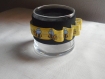 Bracelet support de tubes d'analyses- noir / abeilles - taille m