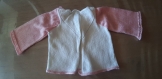 Brassiere tricot rose et blanche naissance