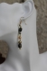 Parure ras-du-cou pendentif-bracelet-boucles d'oreilles cristal de swarovski-perles d'eau douce-nacre anthracite-or modèle 