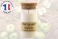 Bougie parfumée pommes vertes - etiquette personnalisable - bougies cire de soja naturelle fabriquées à la main avec personnalisation