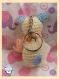 Maneki neko porte-clés avec carpe koï vanille poisson orange ( chat porte bonheur au crochet )
