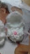Jarakimini/layette fait-main petits prix/fait-maison/ sandales blanches taille naissance à 1 mois fait main au crochet @ jarakymini