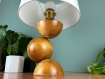 Lampe à poser  | luminaire fait à la main | bois massif recyclé |  lampe décorative et naturelle  |  aurora