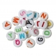 Perles acrylique lette alphabet 5x5 mm