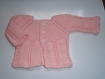 Brassière bébé tricot laine layette fait main