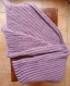 Longue écharpe tricotée main