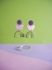 Boucles d’oreilles en pâte polymère sunny - violet lavande, rose pâle & vert | fait main en france