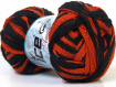 1 pelote de fil pour écharpe (100 grs de laine) rouge et noir