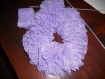 Echarpe dentelle à volant ou simple foulard d'été couleur  lilac