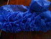 Echarpe a volant formant dentelle ou foulard d'été bleu