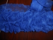 Echarpe a volant formant dentelle ou foulard d'été bleu
