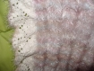 Couverture fait à la main laine fourrure pastel 
