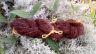 Echeveau de laine de yack filé au rouet