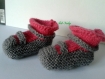 Chaussons bébé tricotés en trois mois