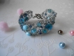 Bracelet unique de perles bleues
