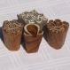 Lot de 4 tampons batiks indiens en bois sculpté à la main, pochoir - btm31