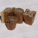 Lot de 4 tampons batiks indiens en bois sculpté à la main, pochoir - btm19