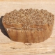 Tampon batik indien arbre en bois sculpté à la main, pochoir - btm44