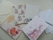 Lot de 4 cartes doubles avec enveloppes, faites à la main, thème oiseaux, carte anniversaire remerciement adulte