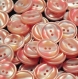 B71h1r / mercerie lot de 5 boutons plastique rose nacré 15mm