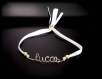 Bracelet prénom personnalisable à message en gold filled or 14 carats